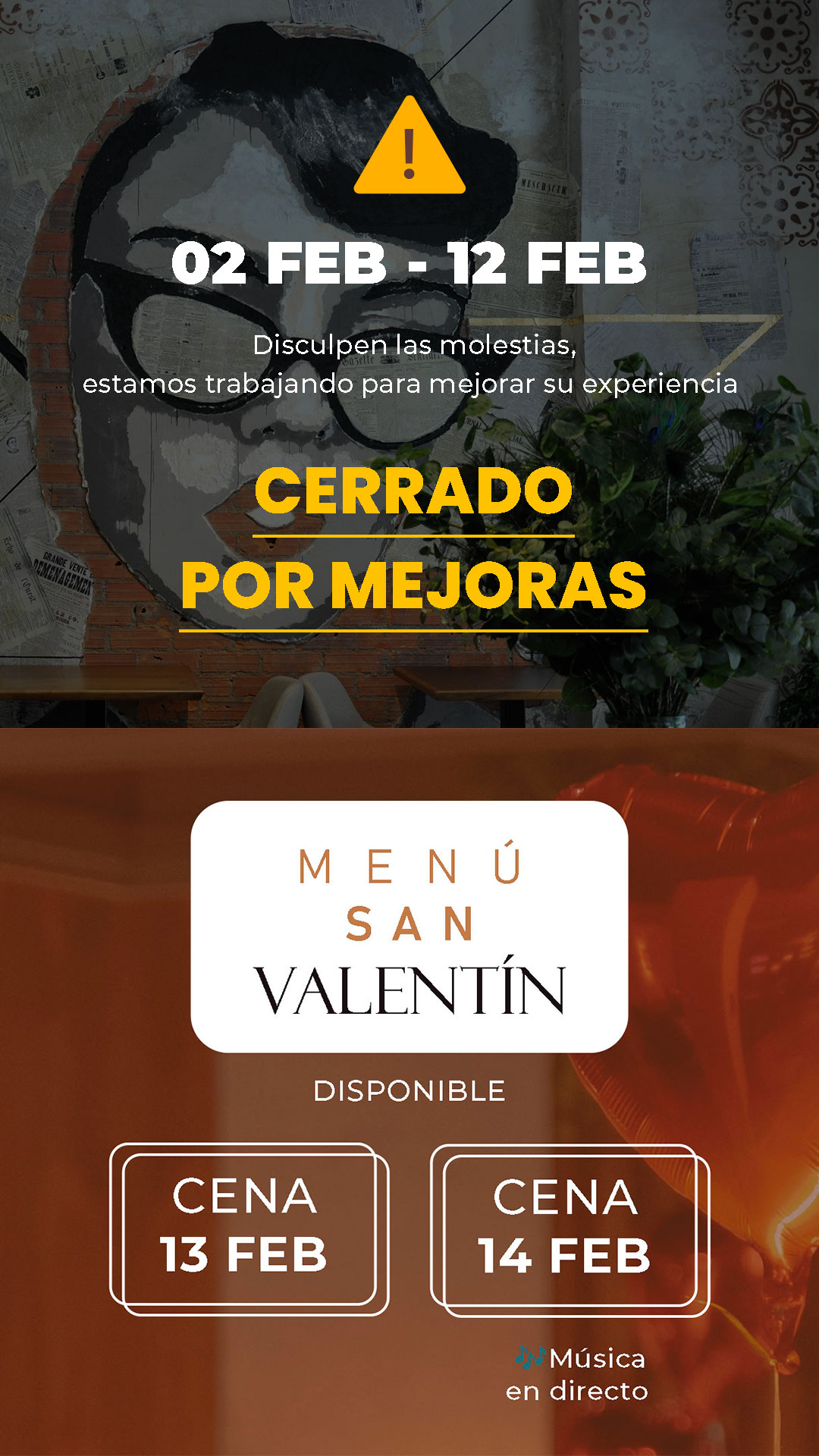 San Valentín Lumière Restaurante León
